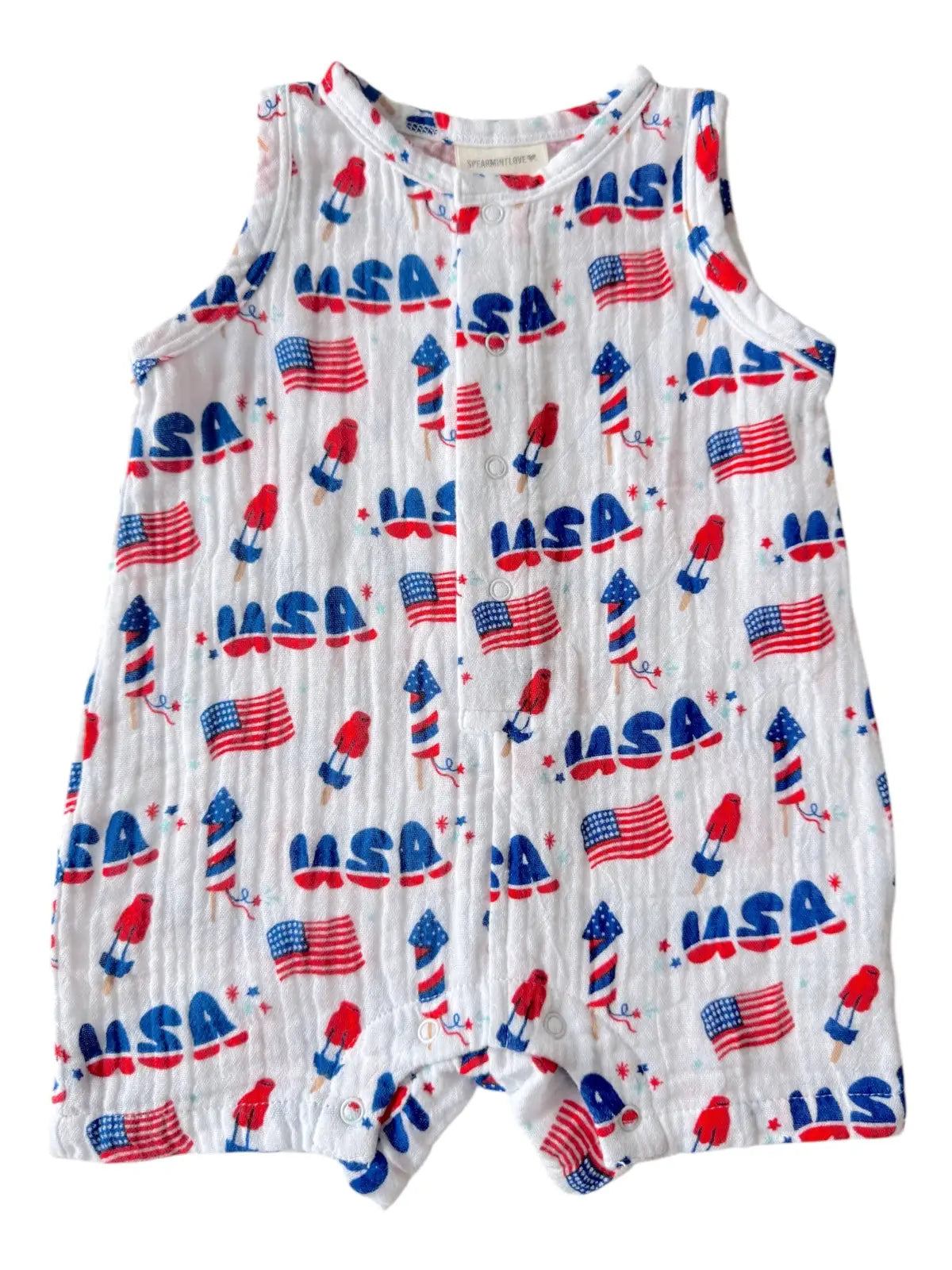 STARS & STRIPES MUSLIN ROMPER