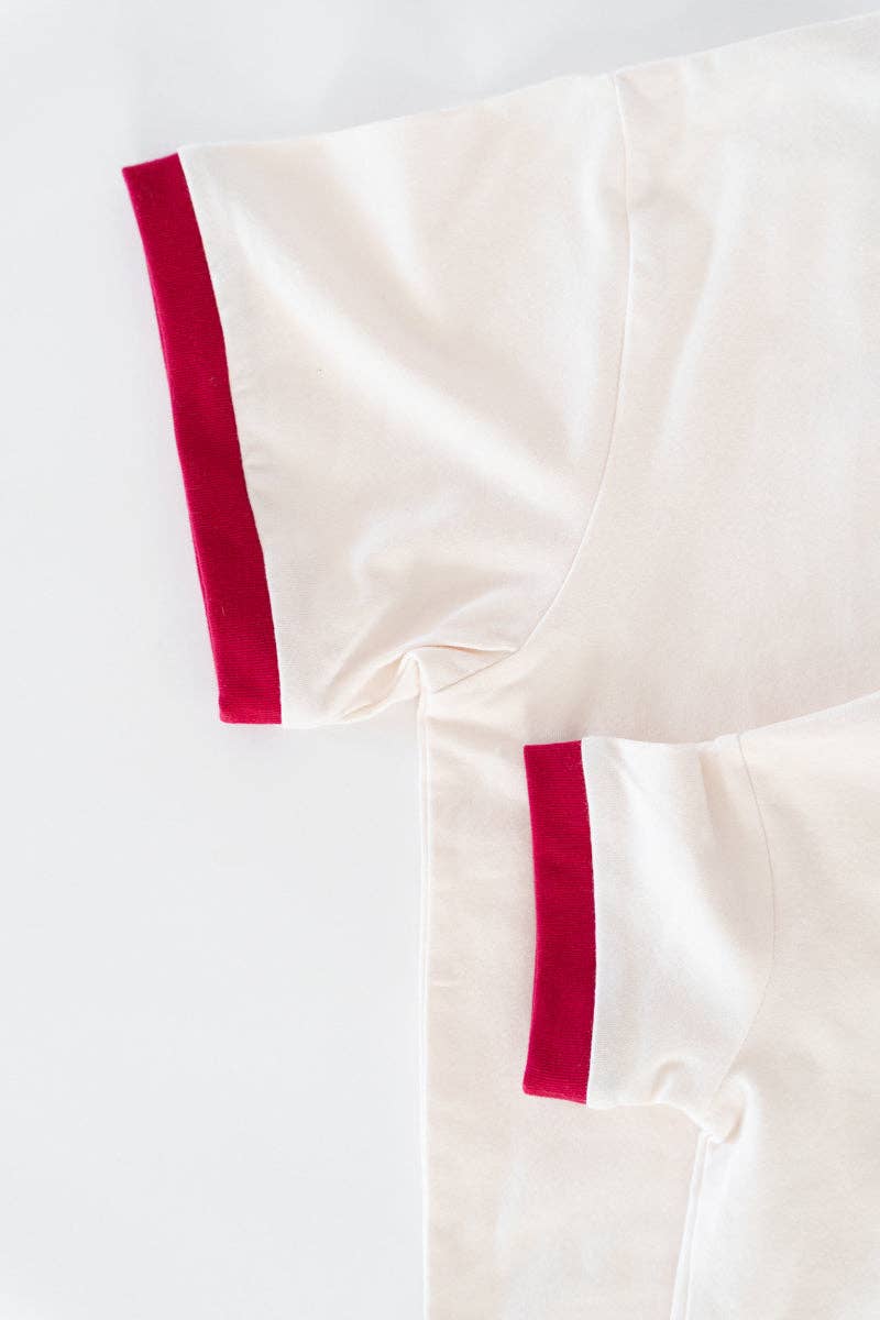 CHERRY ORGANIC CROPPED TEE