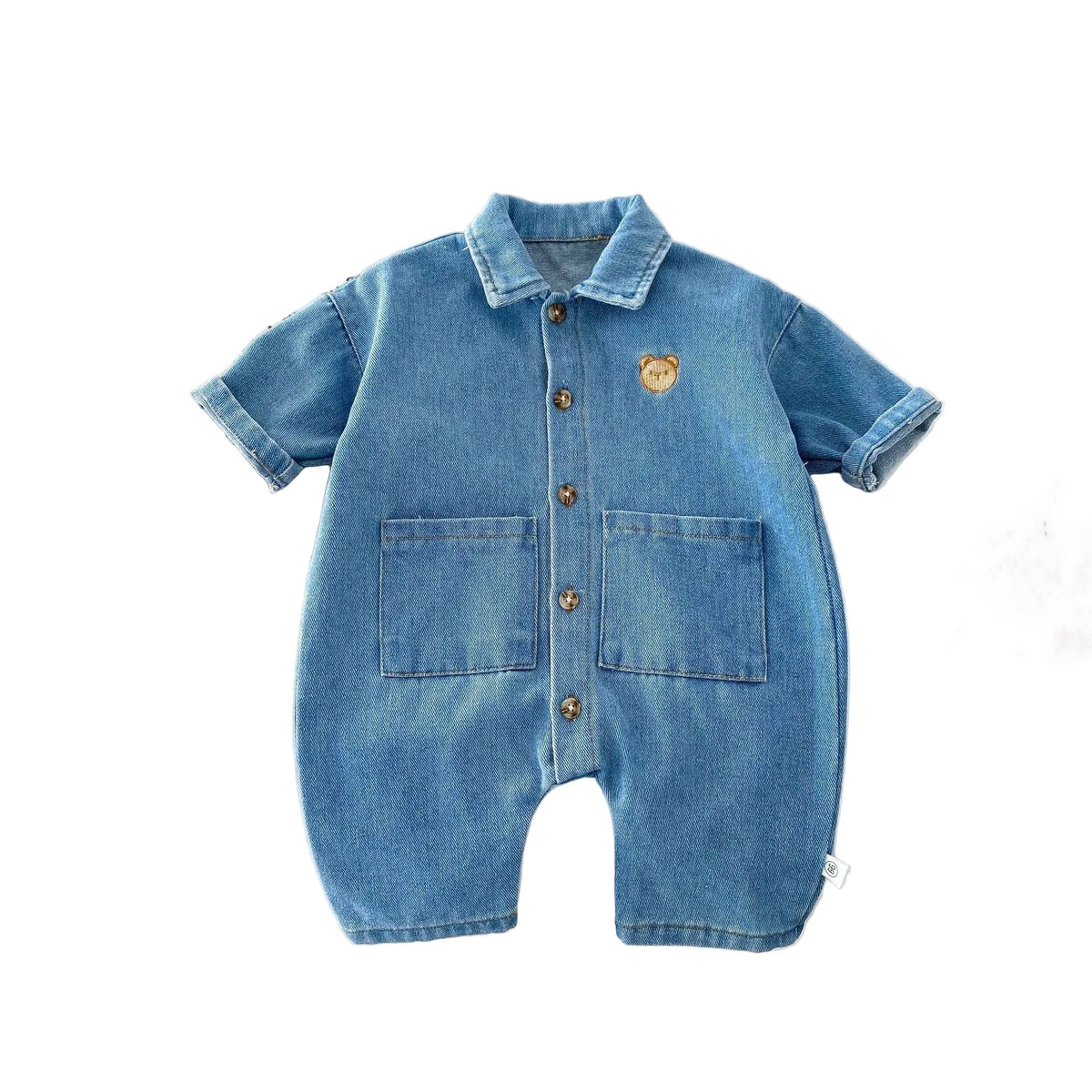 Long Sleeve Denim Romper