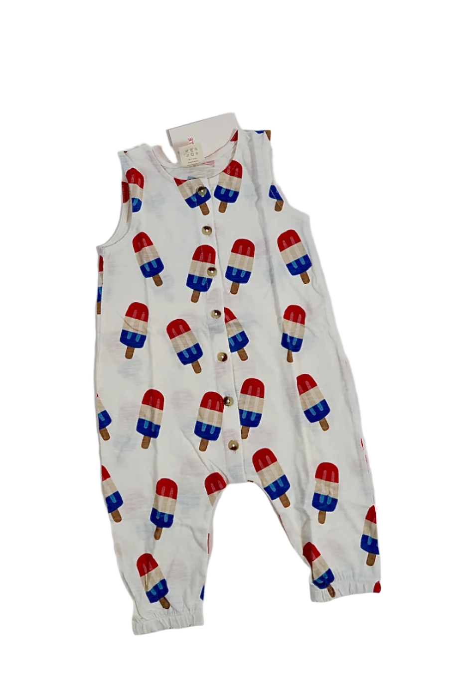 RED, WHITE & BLUE POPSICLE JUMPSUIT