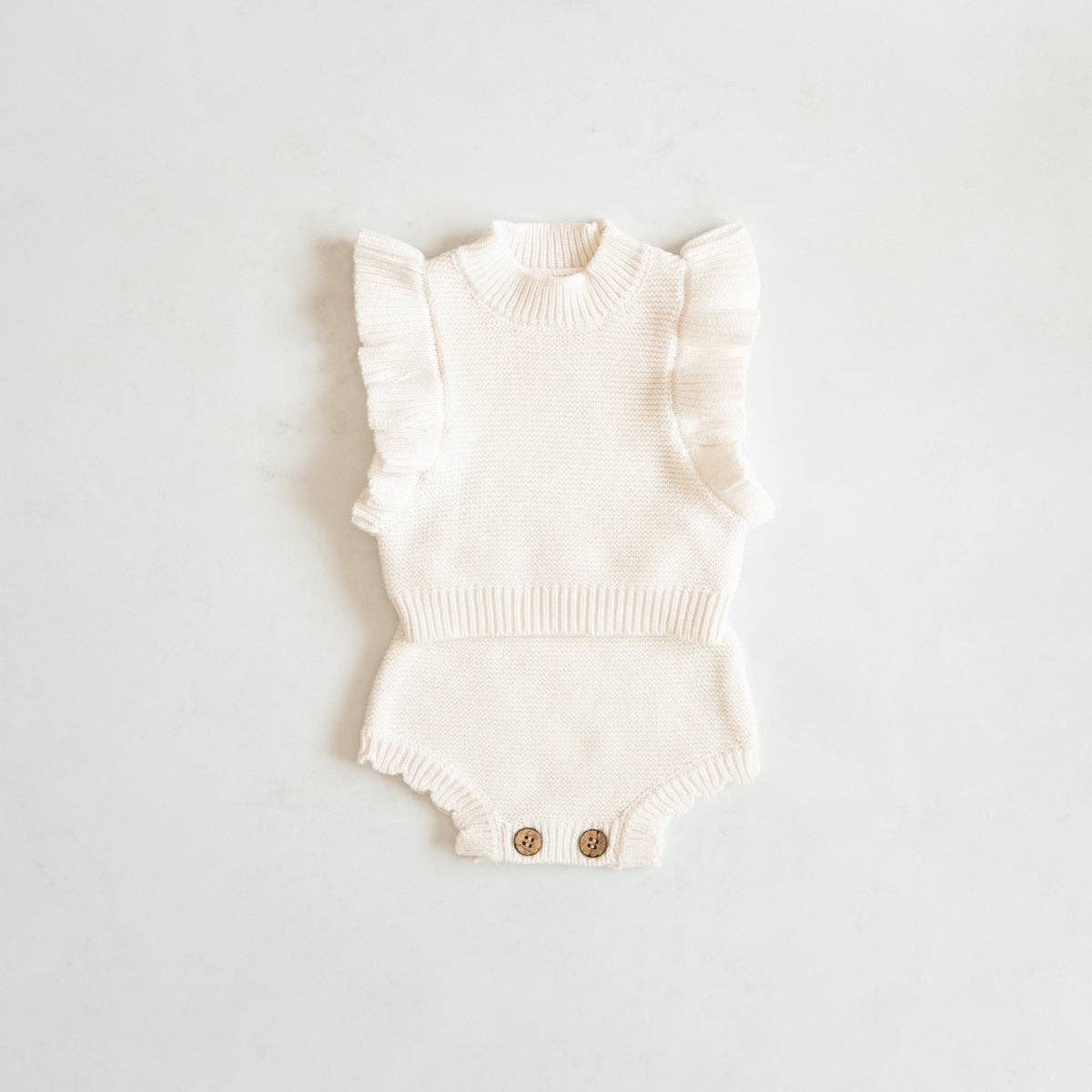 KNIT RUFFLE SET