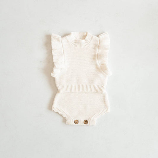 KNIT RUFFLE SET