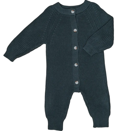 BUTTON KNIT JUMPSUIT- STORMY