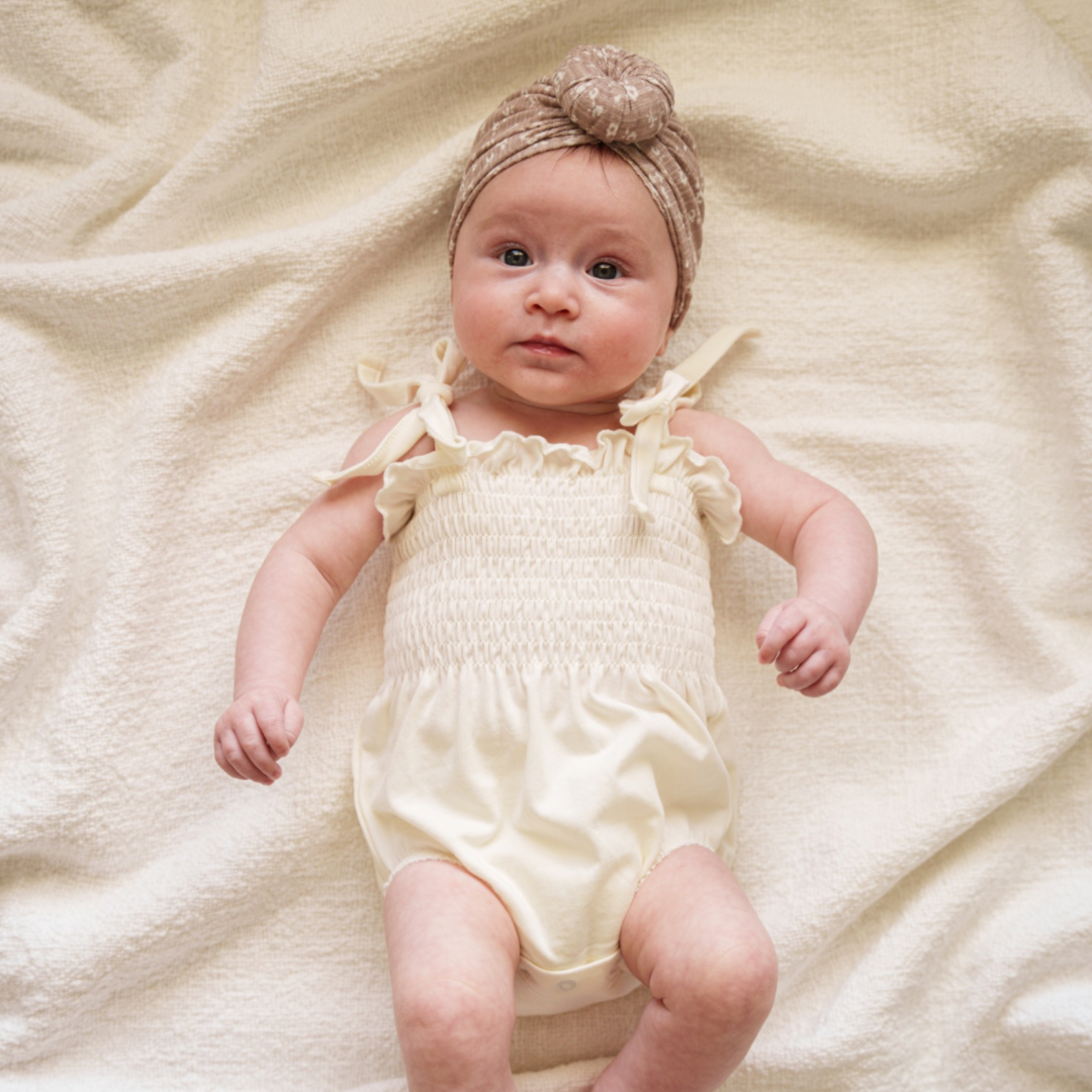 ORGANIC PEONY ROMPER