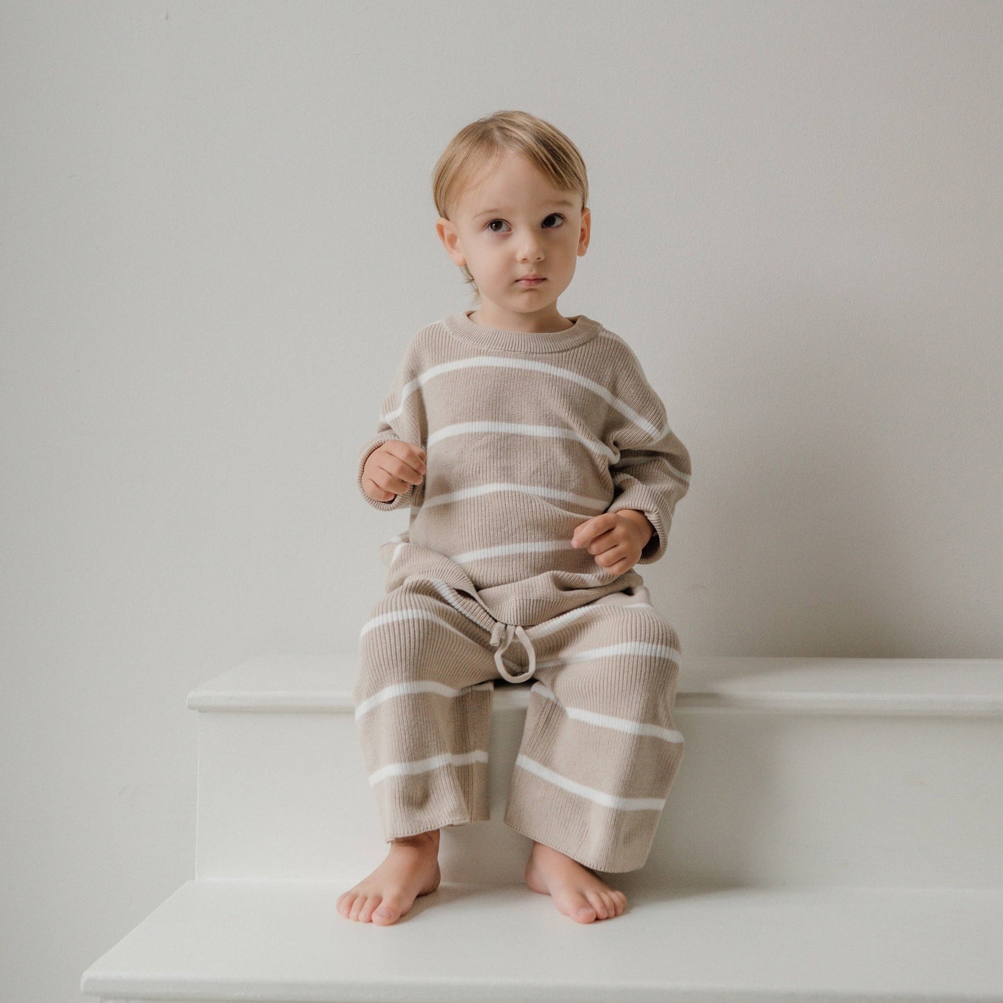 OAT STRIPE KNIT PANTS