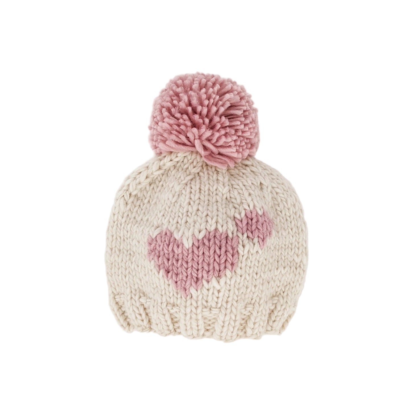 SWEETHEART KNIT BEANIE HAT ROSY