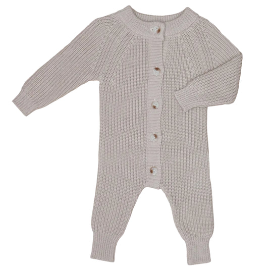 BUTTON KNIT JUMPSUIT-OAT