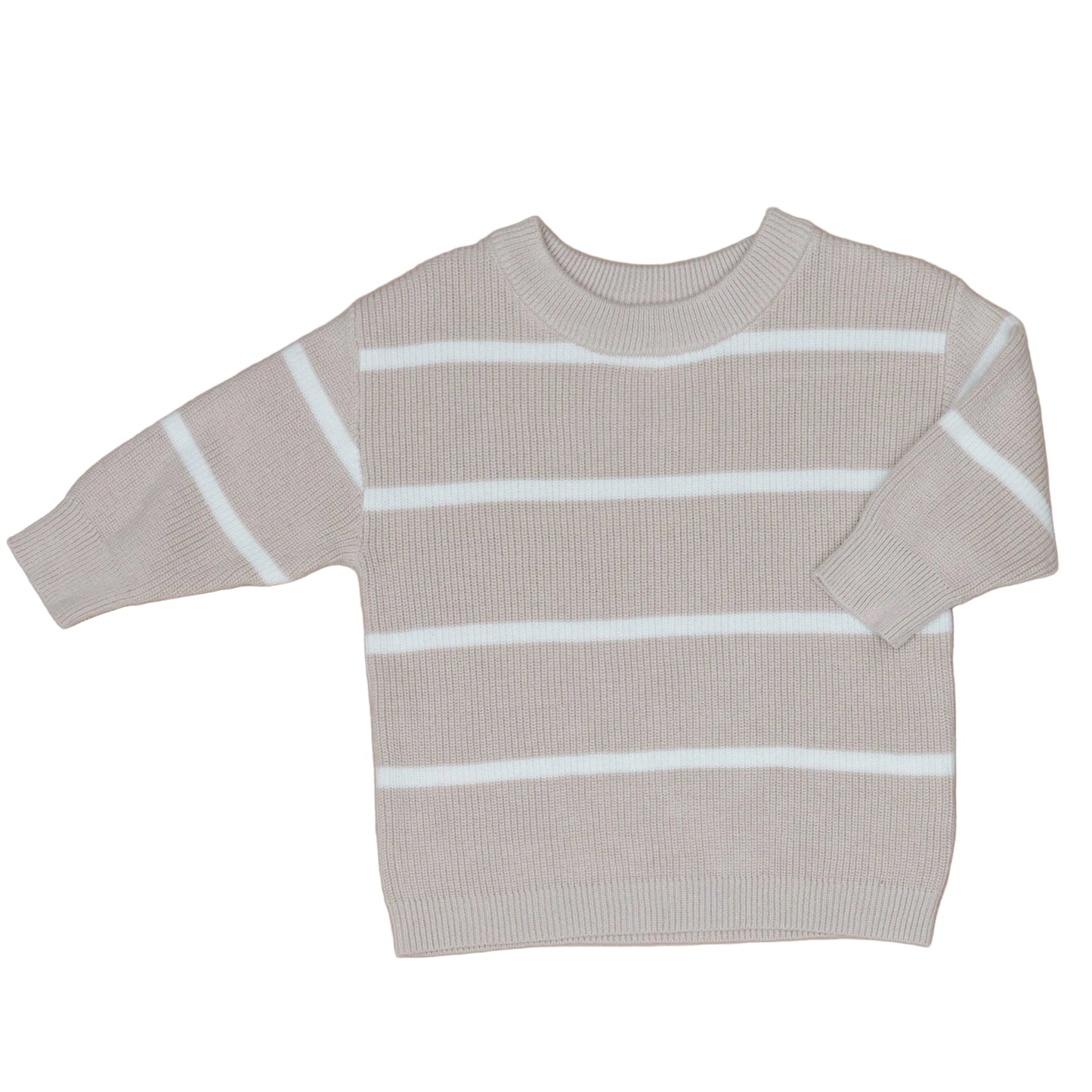 OAT STRIPE KNIT SWEATER