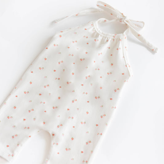 STRAWBERRY HALTER ROMPER