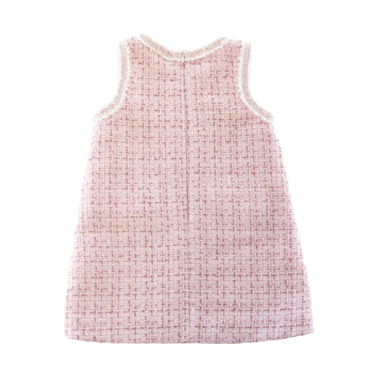 JENN SEQUIN TRIM TWEED DRESS