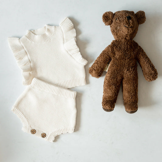 KNIT RUFFLE SET