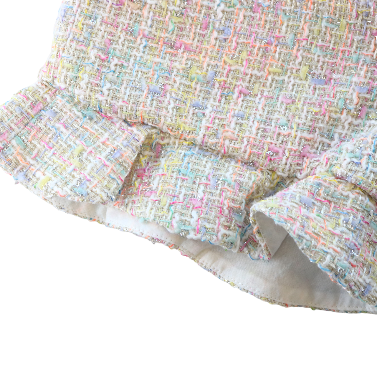 RUFFLE HEM TWEED SHORTS