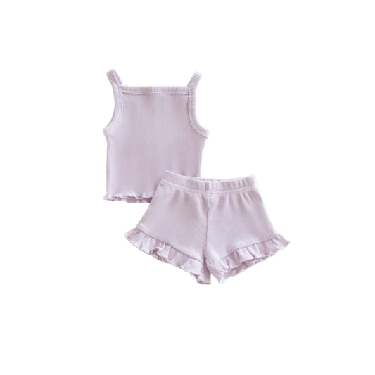 RIBBED TANK & SHORT SET