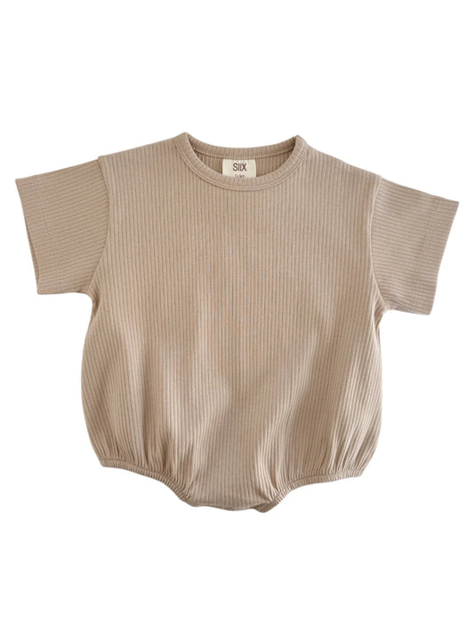 DESERT TAN RIBBED T-SHIRT BUBBLE