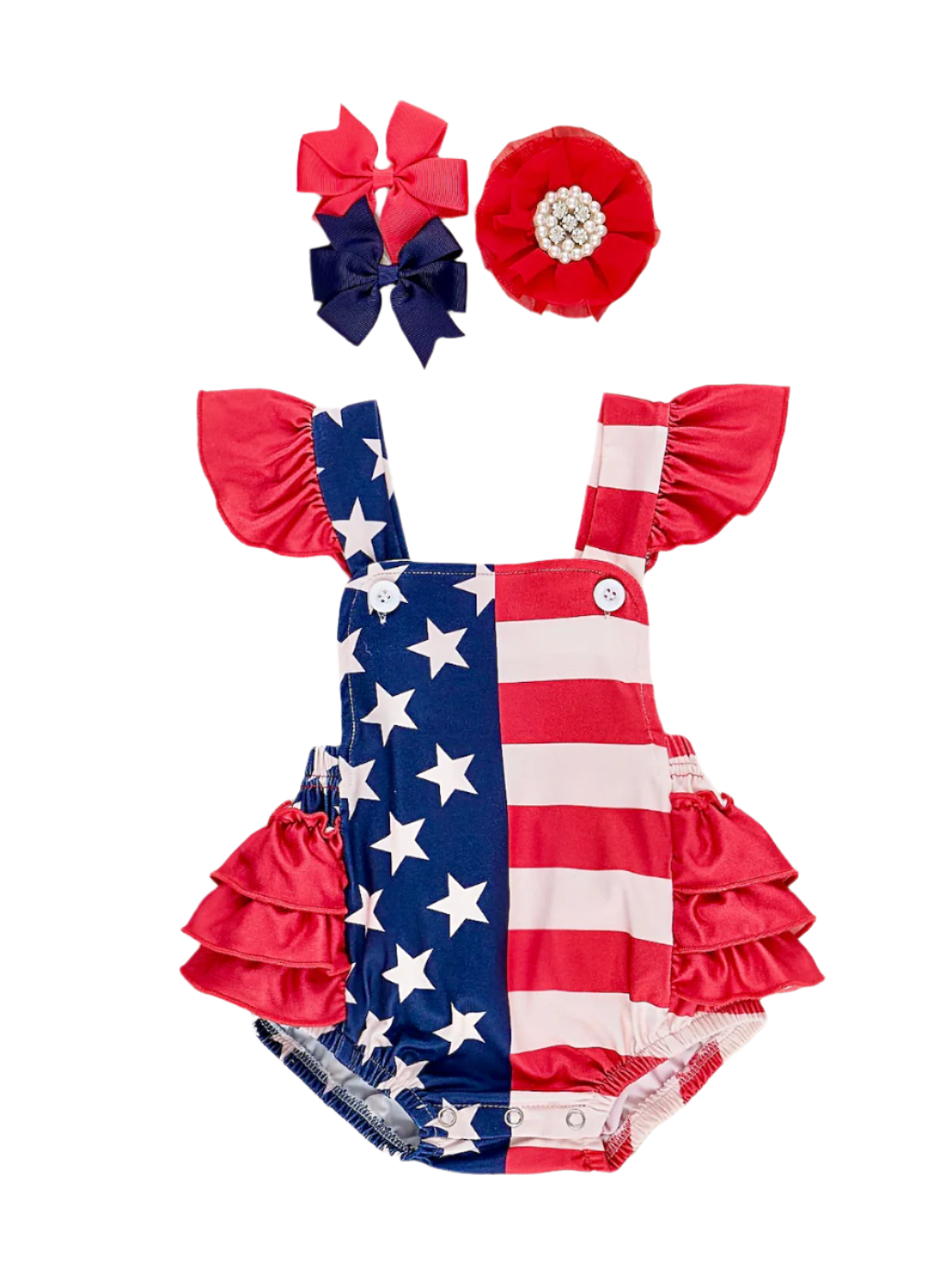 STAR SPANGLED ROMPER