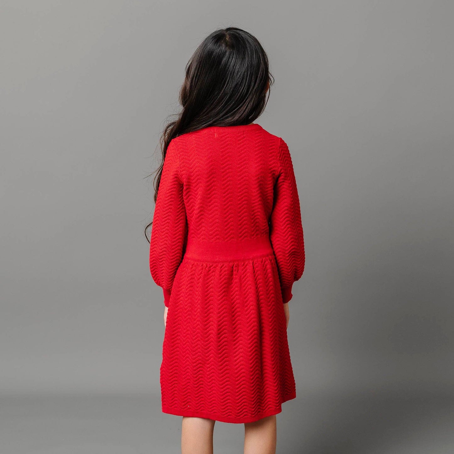 ORGANIC BALLOON SLEEVE SWEATER DRESS
