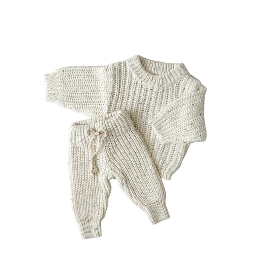 Chunky Knit Sweater + Pants Set
