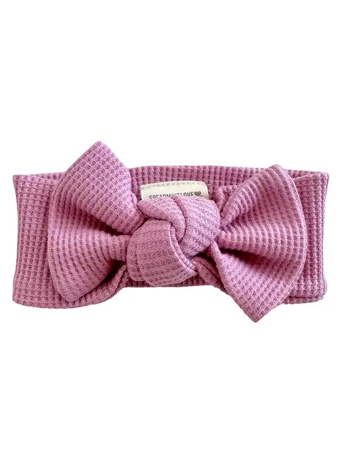 WAFFLE KNOT BOW HEADBANDS