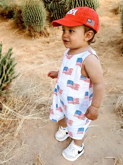 THE AMERICAN FLAG ROMPER