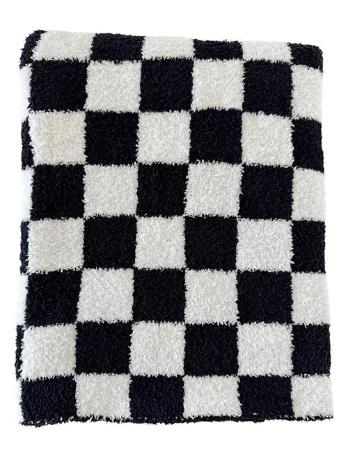 CHECKERED BLANKET BLACk
