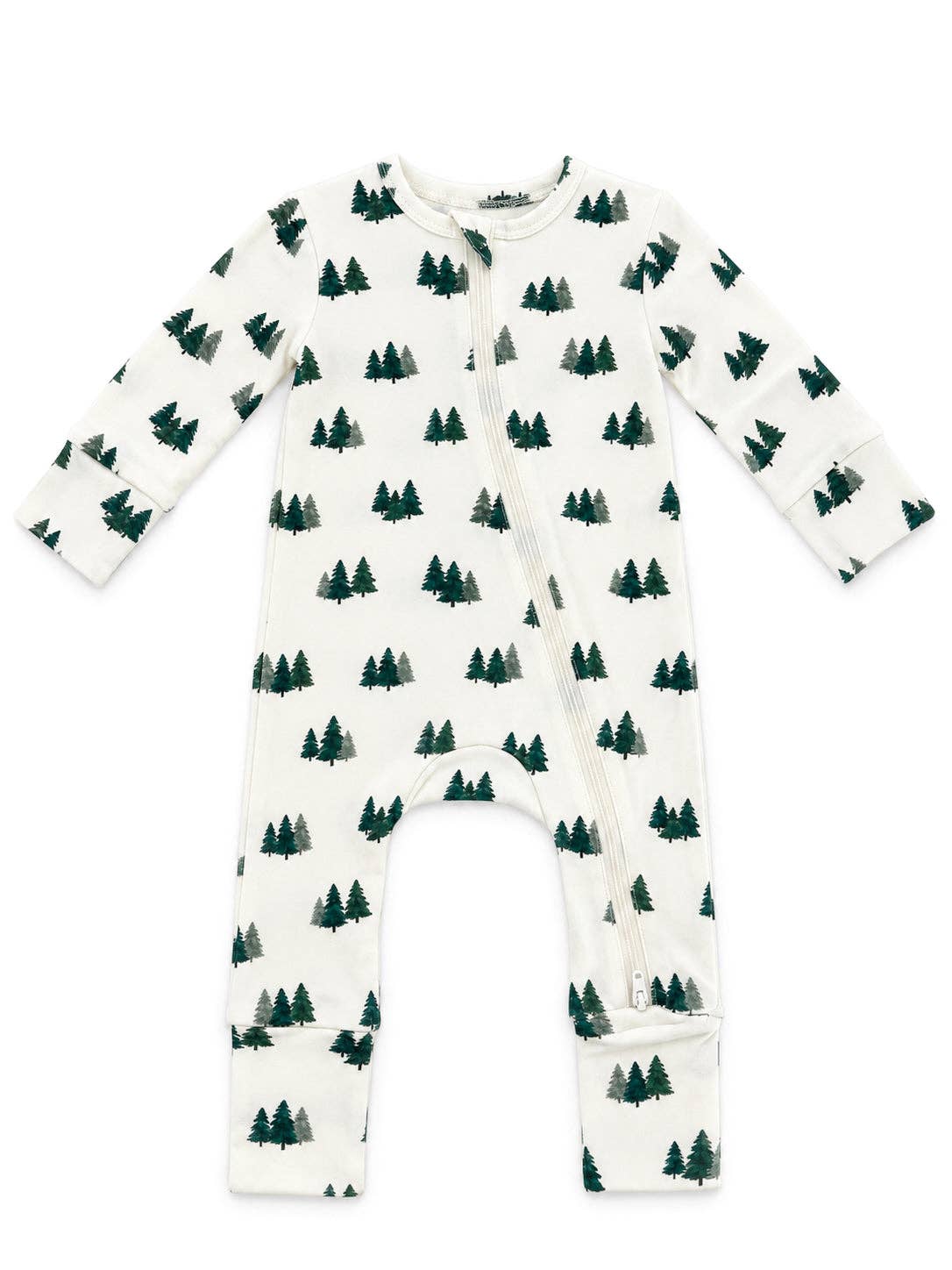 Evergreen Grove / Organic Cotton 2-Way Zip Romper